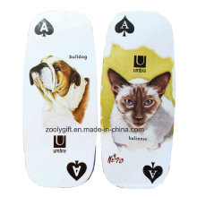 Die-Cut Oval Long Playing Card / Customized Pet Dog Promotion Gift Paper Play Card